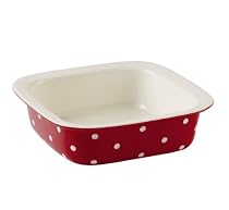 Spode Baking Days 10-Inch Square Dish, Red