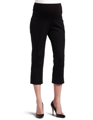 Jules & Jim Women's Maternity Stretch 3/4 Pant,Black,Small