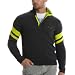 Armani Exchange Chevron Stripe Zip Neck