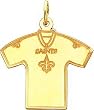 14K Gold NFL New Orleans Saints Football Jersey Charm