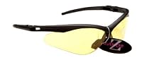 Rayzor Professional Lightweight Black UV400 Sports Wrap Cycling Sunglasses, With a Clear Yellow Anti-Glare Lens.