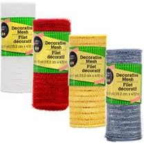 Christmas Crafter's Square Decorative Mesh - Set of 4 colors