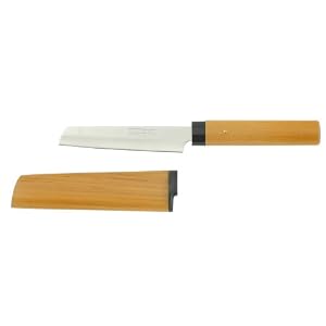 Kotobuki Fruit Knife With Wood Cover Brown
