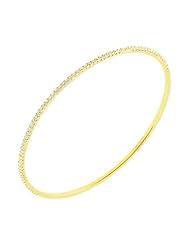 3.00 ct. tw Round Diamond Bangle Bracelet in Prong Setting - F-G VS2 - 18 Kt. Yellow Gold