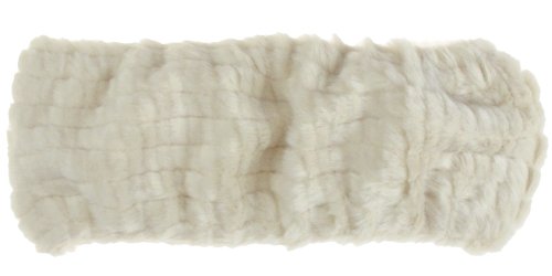 Capelli New York Distressed Faux Fur Earmuff With Knit Halo
