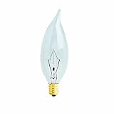 Feit Electric 25CFC/15-130 25-Watt Flame Tip Bulb with Chandelier Candelabra Base, Clear, 15 Pack