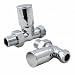 Kitchen & Housewares : Chrome Modern Straight Radiator Valves