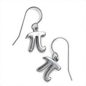 Pi Pewter Earrings