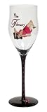 Santa Barbara Design Studio Calendar Girl Wine Glass with Beaded Stem Charm, Miss February