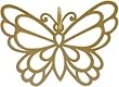 Pretty Open Design Butterfly Pendant in Gold Vermeil, #7663