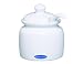 Kitchen Craft White Porcelain Mustard Pot with Lid & Spoon