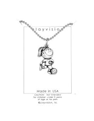 Clayvision Soccer Girl Pendant Necklace