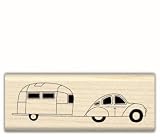 Follow That Car Wood Mounted Rubber Stamp