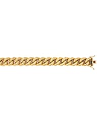 14K Yellow Gold Hollow Curb 14.5mm Necklace 16 Inch