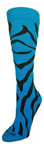 TCK Zebra Stripe Socks (Electric Blue/Black, Small)