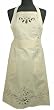 Cotton Floral Battenburg Lace Apron in Ivory Or White