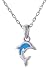 Sterling Silver Child Necklace with Dolphin Pendant