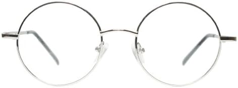 Small Metal Round Readers - Reading eyeglasses ( unisex ) Silver