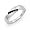 Platinum Plated Sterling Silver Black Round Diamond Five Stone Bypass Fashion Ring (0.12 cttw)
