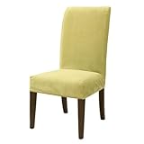 IMAGE OF Basil Green Velvet Chair Slip Over