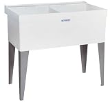 MUSTEE 27F Laundry Tub,Thermoplastic,24x20x34 In