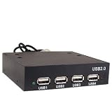 3.5" 4-Port USB 2.0 Internal/External Hub (Black)