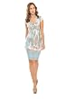 The Olian Surplice Ruched Side Print Dress