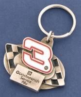 Dale Earnhardt Sr. # 3 Pewter Keychain NASCAR Ver 3