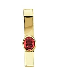 14K Yellow Gold Oval Cut Mozambique Garnet Pendant -- LIFETIME WARRANTY