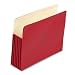 Wilson Jones Colorlife Recycled (50%) Expanding File Pockets, Legal Size, 5-1/4" Expansion, Red, 10/Box, WCC76R