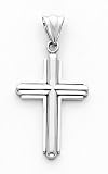 14k Two-tone Cross Pendant