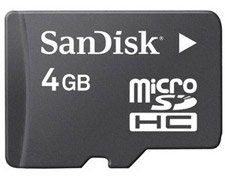MicroSDHC Card, 4GB for Blackberry phones