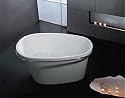 LineaAqua Elbert 54 x 28 Acrylic Soaking Bath Tub with Chrome Towel Rack