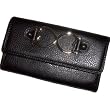 Women's Xoxo Checkbook Wallet Lovable Vinyl Black