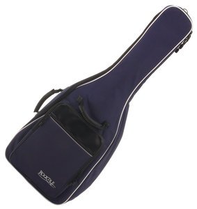 Rocktile Klassik-Gitarrentasche 3/4 & 7/8 - gepolstert mit Rucksackgarnitur (Blau)