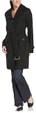 Kenneth Cole Reaction Women's Melton Single Breasted Belted Trench Coat