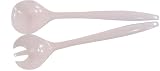 Heavy Duty Melamine Salad Server 2 Piece set ~ White
