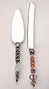 GLASS CAKE/BREAD KNIFE SET