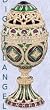 Digital Angels The Emerald Faberge Egg sculpture Enameled New