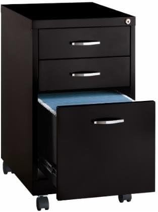 CommClad Cooper 3 Drawer File Cabinet in Black