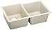 Elkay ELGU250RBQ0 Gourmet 33-Inch by 20-1/2-Inch E-Granite Double-Bowl Undermount Kitchen Sink, Bisque Finish