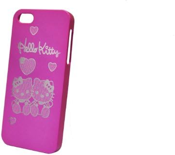 Worldshopping iphone 5 5G Hello Kitty Laser Cut Hot Pink Hard Plastic Skin Case Cover + Free Accessory