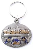 New York Mets Oval Pewter Keychain