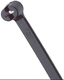 Thomas & Betts TY25MX Cable Tie 50lb 7" Ultraviolet Resistant Black Nylon with Stainless S