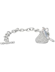 Hersheys Kiss Jewelry 14KT Medium 3D Shaped Bracelet with One Diamond Hersheys Kiss 1.15CT Charm