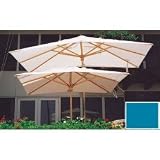 10' x 6.5' Rectangular Patio Umbrella - Huntington (Blue) (72.5h x 120w x 78d)