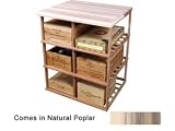 Wine Cellar Innovations Natural Poplar Double Deep Case Rack with Tabletop 37x30x27-in.