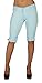 U-Turn Jeans Women's Basic Bermuda Stretch Moleton with Gentle Push Up Stitching