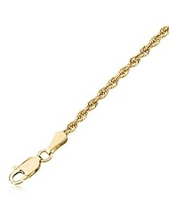 2.5 mm, 14 Karat Gold Rope Chain - 16 inch