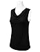 NINEXIS Women's Basic Solid Draped Cowl-Neck & V-neck Sleeveless Top (S-3XL)